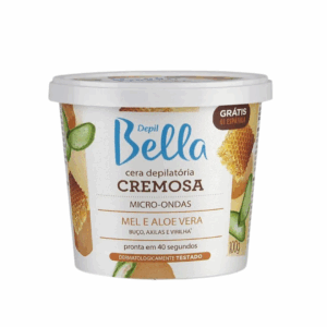 Cera Depilatória Micro-ondas Mel Aloe Vera Depil Bella 100g