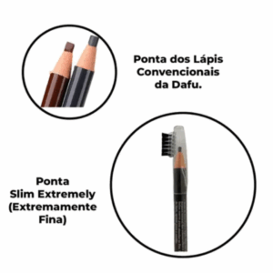 Lapis Para Sobrancelhas no9 DAFU C/escovinha Super Fino 2mm