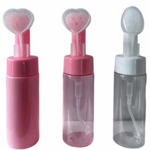 Frasco Pump Espumador com Escova De Silicone Limpeza Facial Skin Care 150ml
