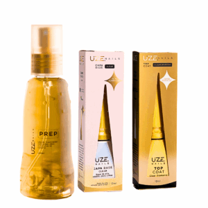 Prep, Base e Top Coat  Kit Uze Nails