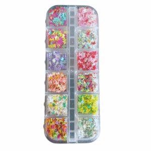 Estojo de Decoração para Unhas 12 Cápsulas Borboleta