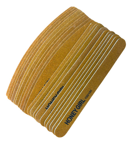 Kit 20 Lixas Slim 10 Retas 10 Boomerangue Honey Girl 100/180 - Imagem 3