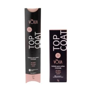 Kit Top Coat Vólia Clear Frasco E Sachê Alto Brilho Selante