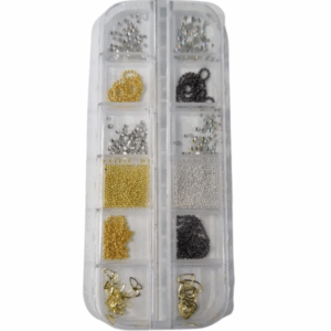 Estojo com 12 Cápsulas Pedraria Mix para Decoração de Unhas