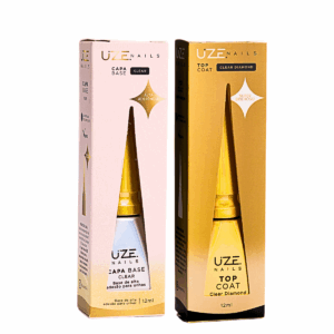 Top Coat e Capa Base Kit Uze Nails