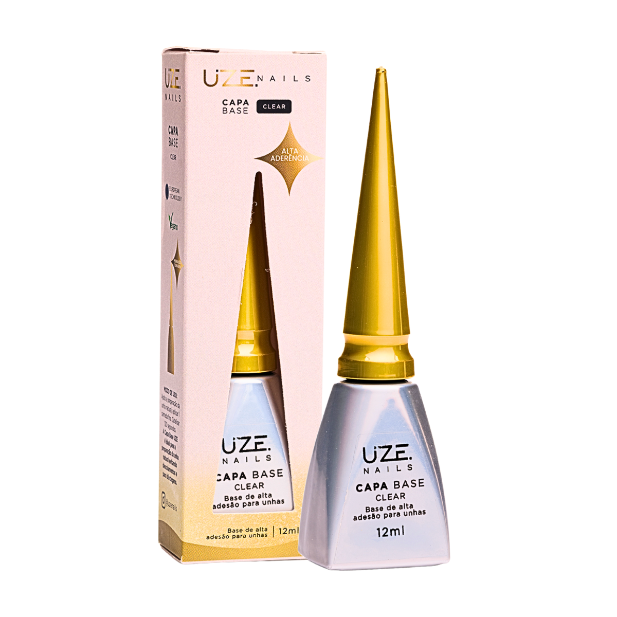 Top Coat Nude pink e Capa Base Kit Uze Nails - Imagem 3