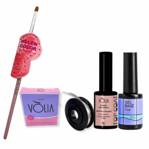 Gel Base Top Coat Fibra Vólia e Pincel Lingua de gato n4