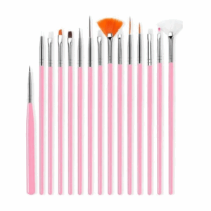 Kit 15 Pincéis Decoração Unhas