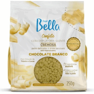 Cera Confete Cremosa Chocolate Branco Depil Bella 250g