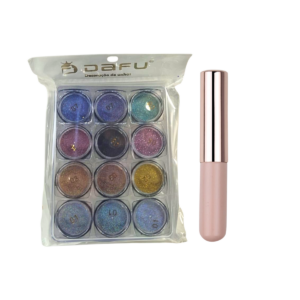 Glitter Asa de Borboleta e Pincel de Silicone Pigmento Dafu