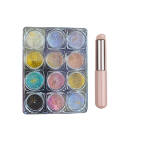 Glitter Asa de Borboleta e Pincel de Silicone Pigmento Dafu