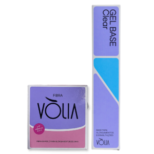 Kit Fibra 4m Rolo Com Gel Base Clear 12g Vólia
