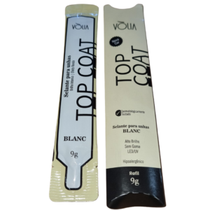 Top Coat Blanc Sachê Volia 9g Embalagem Econômica