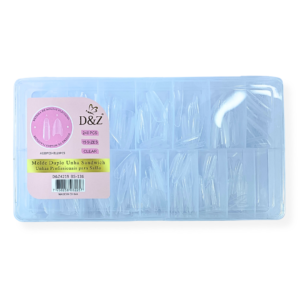 Molde Duplo Unha Sandwich D&Z 240Pcs 15 Tamanhos Clear
