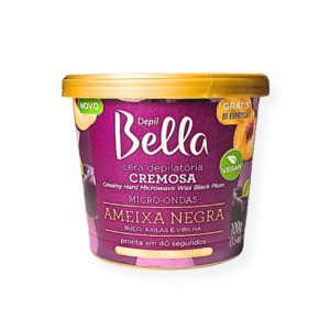 Cera Depilatória Micro-ondas Ameixa Negra Depil Bella 100g