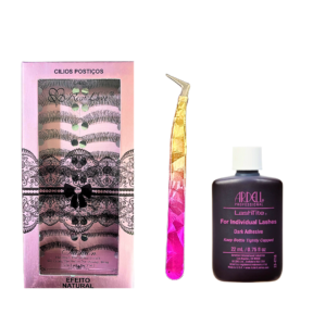 Kit Cílios Tufinho Com Nó Com Pinça e Cola Ardell 22ml