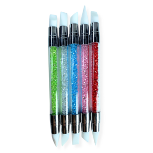 Kit 5 Pincéis Ponta Dupla de Silicone
