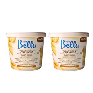Kit 2 Ceras Microondas Depil Bella Chocolate Branco 100g cada