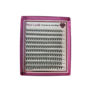 Kit Cílios Tufinho Real Love Sem Nó 20P Mix 0.10D e Cola Salon Pro 30