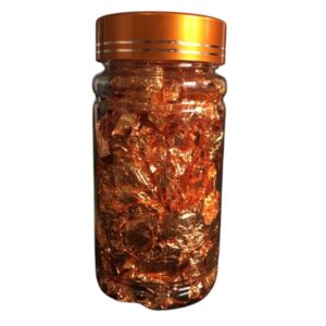 Folha de Ouro  Decoração Para Unhas Pote Grande