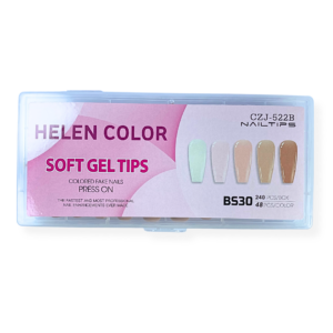 Soft Gel Tips Helen Color 240Pcs 5 Cores