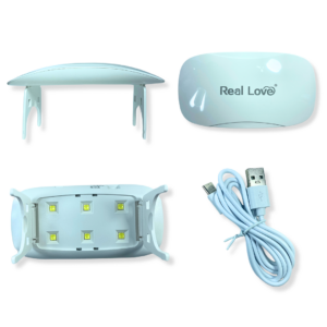 Kit 10 Esmaltes em Gel 3 em 1 5ml  e Mini Cabine Real Love