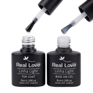 Kit Pretinho Basico Real Love Base e Top Coat Gel