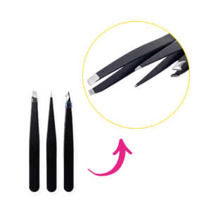 Kit 3 pinças para Cílios Eyebrow Clip