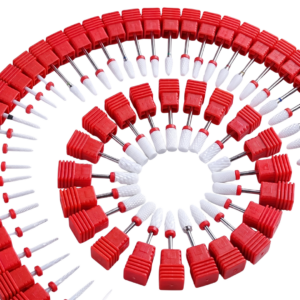 Brocas de Ceramica Para Unhas e Nail Deigners Base Vermelha