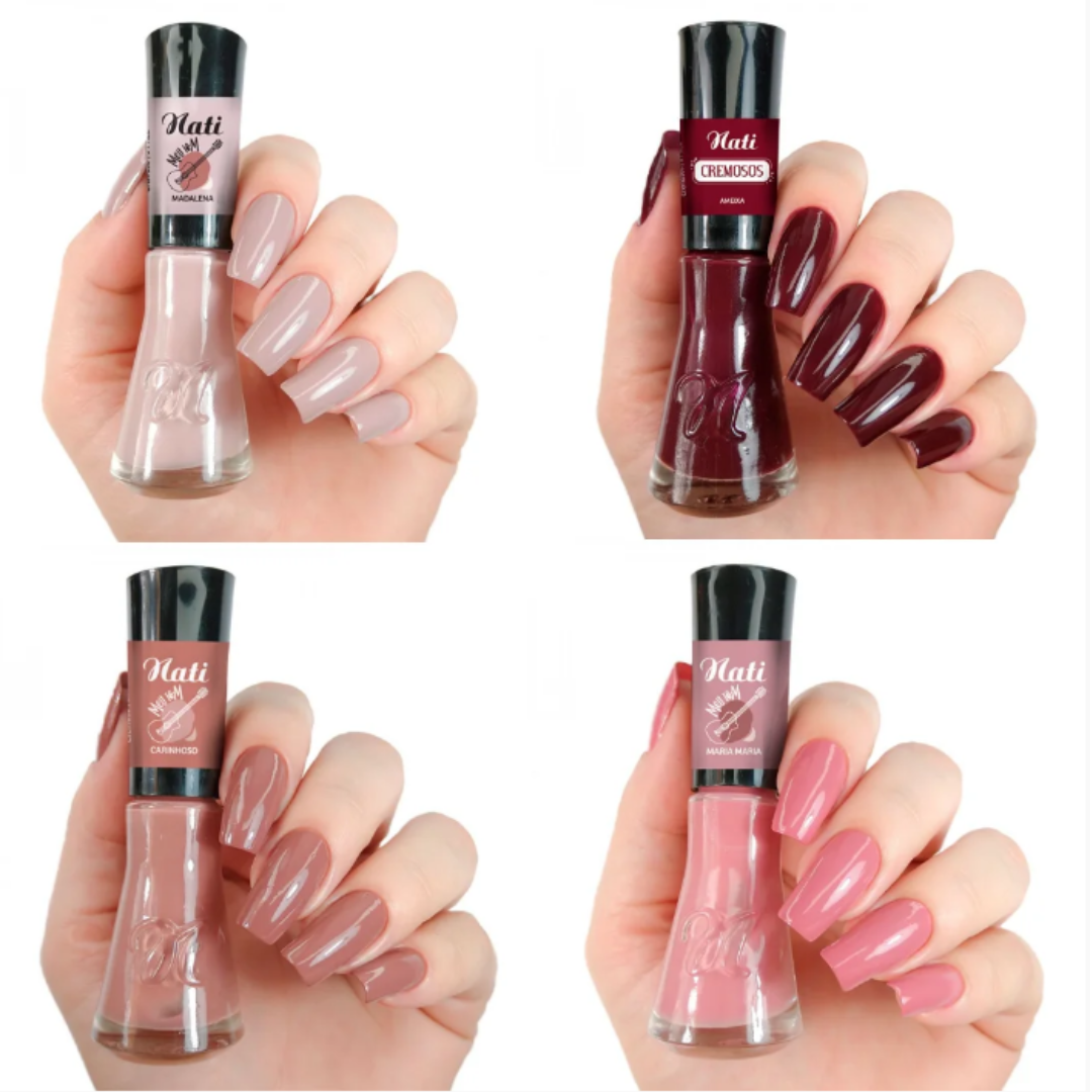 Esmalte tradicional 8ml Nati cosmeticos coleção no preçinho - Imagem 2