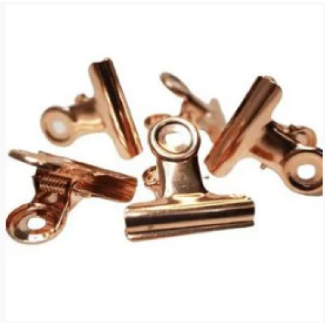 Kit com 6 Presilhas M Metalizada Rose Gold