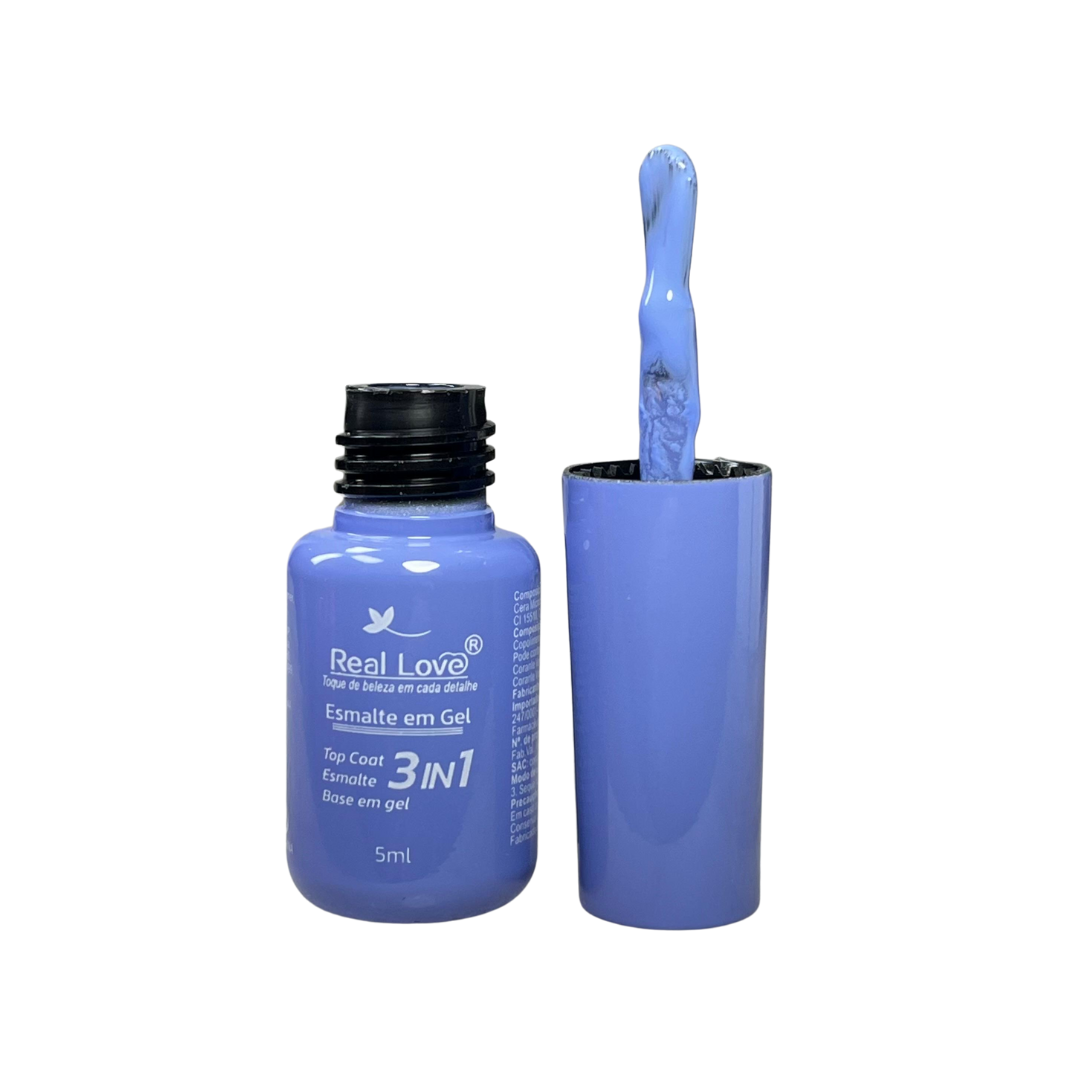 Esmalte em Gel Real Love Base Esmalte Top Coat 3in1 5ml - Imagem 3