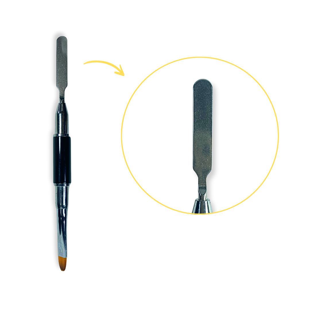 Kit 2 Pincéis Duplo Espátula com Pincel Língua de gato - Imagem 3