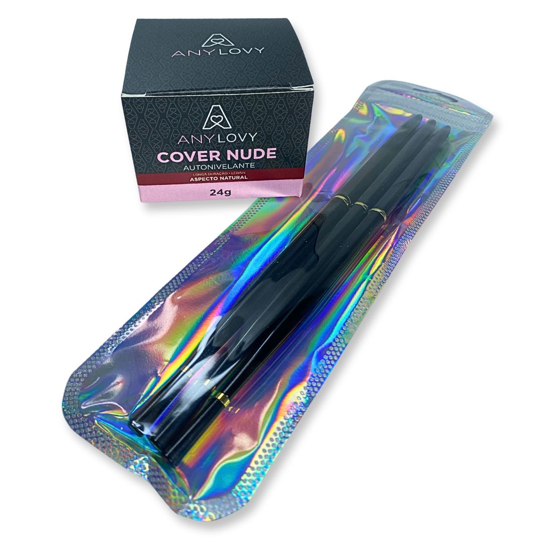 Kit Cover Nude Autonivelante Anylovy e Kit Com 3 Pinceis - Imagem 2