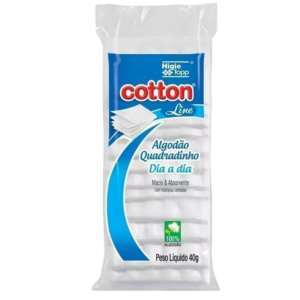 Algodão Cotton Quadradinho 40g Line Dia A Dia Super Limpeza