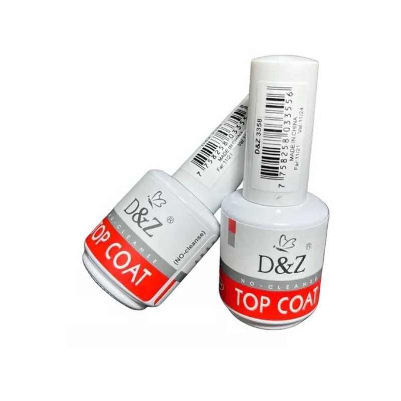 Kit 2 Top Coat Selante D&z Branquinho Do Poder Brilho Dz - Imagem 4