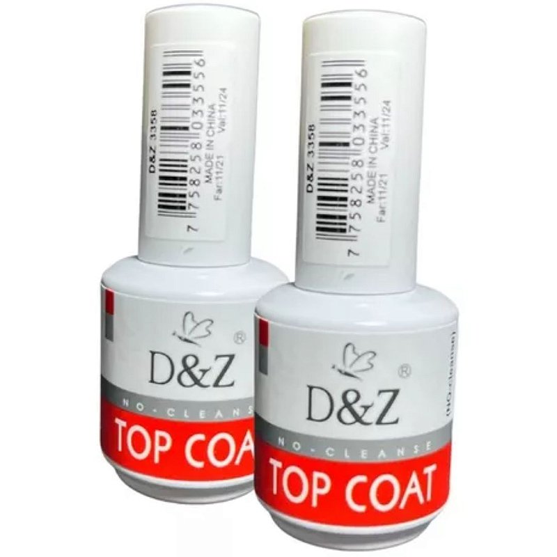 Kit 2 Top Coat Selante D&z Branquinho Do Poder Brilho Dz - Imagem 5