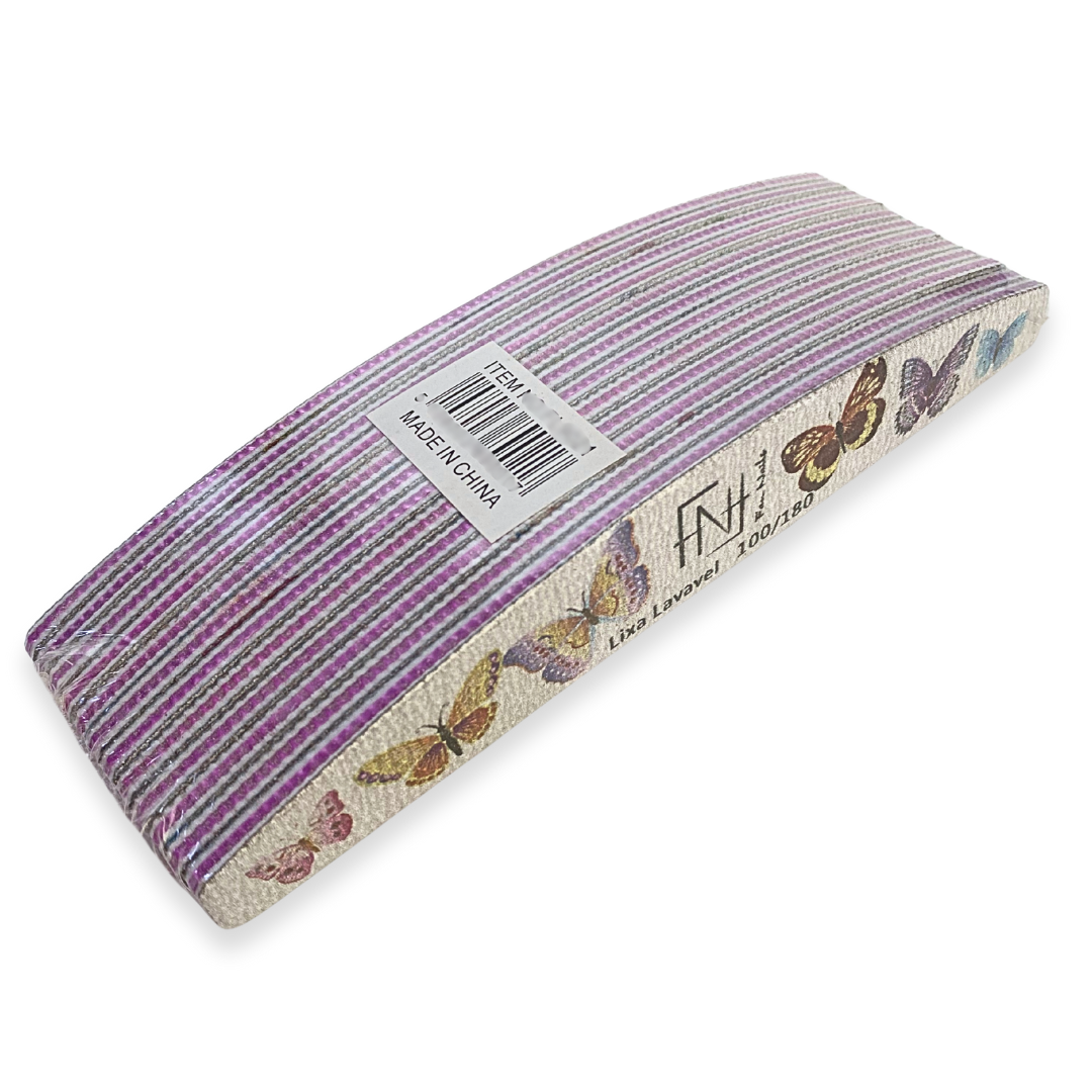 Lixa Acrílica Lavável 100/180 Fan Nails Com Estojo - Imagem 2