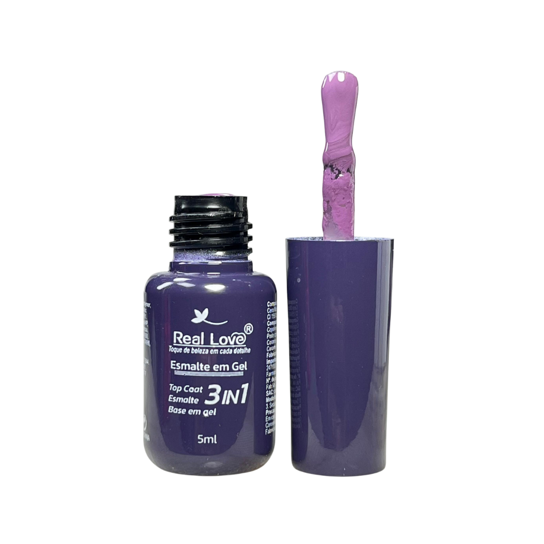 Esmalte em Gel Real Love Base Esmalte Top Coat 3in1 5ml - Imagem 4