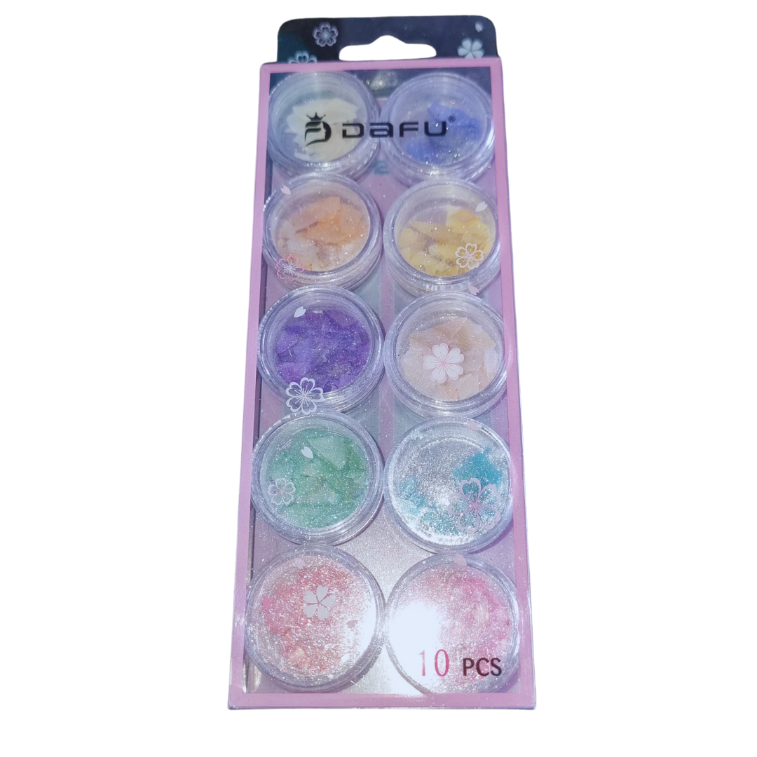 Kit Madre Pérolas Com Glitter Asa de Borboleta 10 Unidades