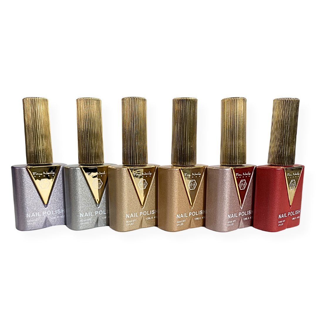 Kit 6 Esmaltes em Gel Coleção Glow 12ml Fan Nails - Imagem 2