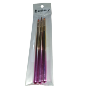 Kit 3 Pincéis Porcelana e Reto DAFU