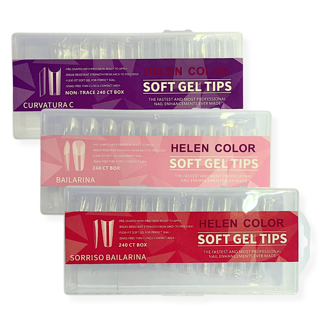 Soft Gel Tips 240Pcs Helen Color