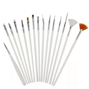 Kit 15 Pincéis Decoração Unhas