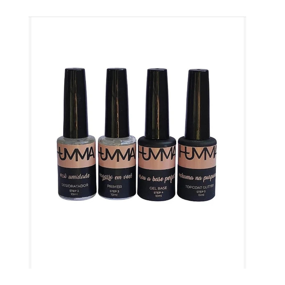 Kit Blindagem HUMMA (Primer, Desidratador, Gel Base e Top Coat