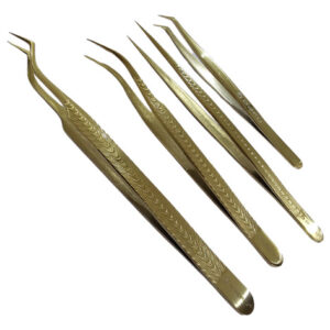 Kit Completo 5 Pinças Profissionais Dafu Gold