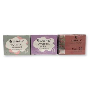 Kit Géis Construtores 3un Transparent, White e Nude 04 Dafu