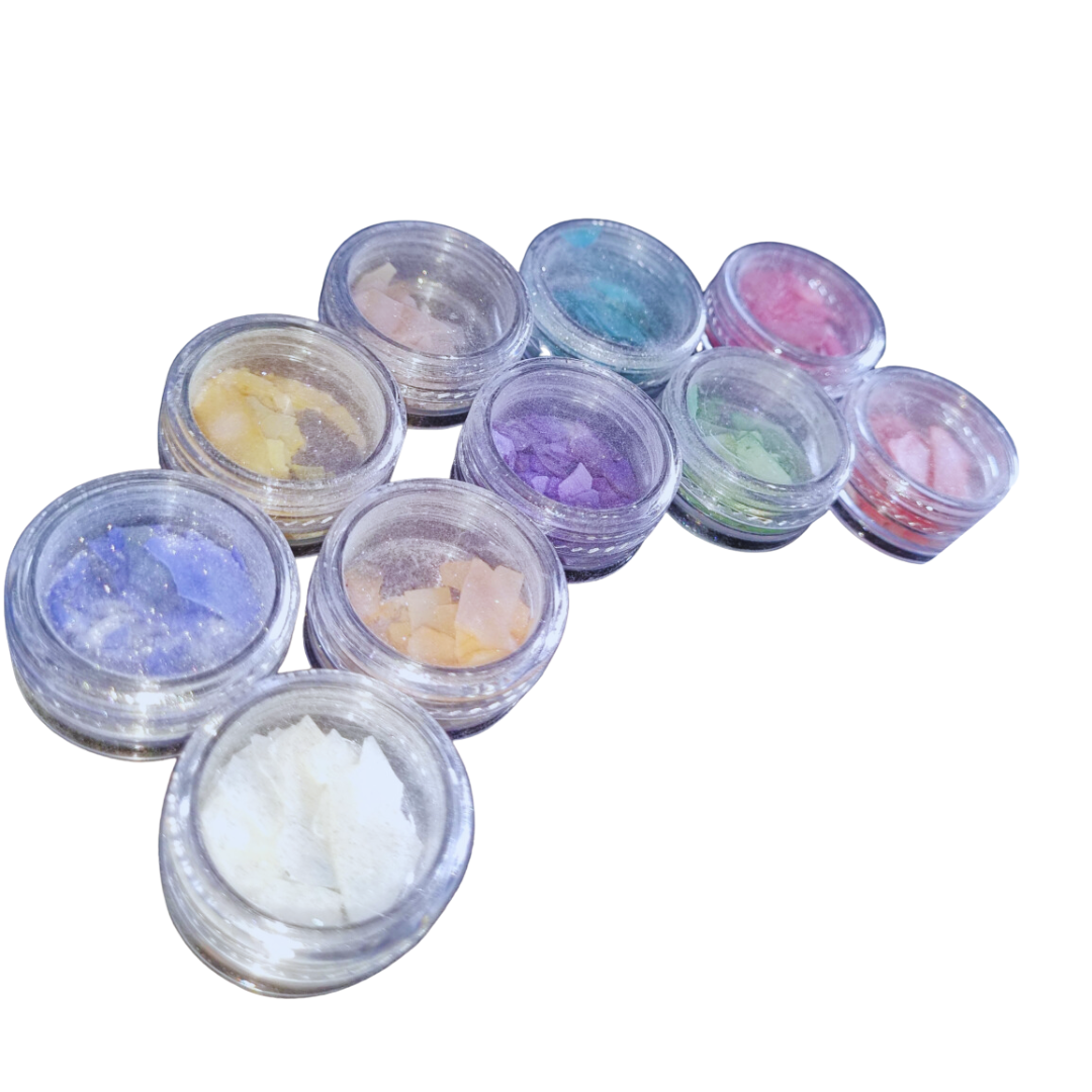 Kit Madre Pérolas Com Glitter Asa de Borboleta 10 Unidades - Imagem 2