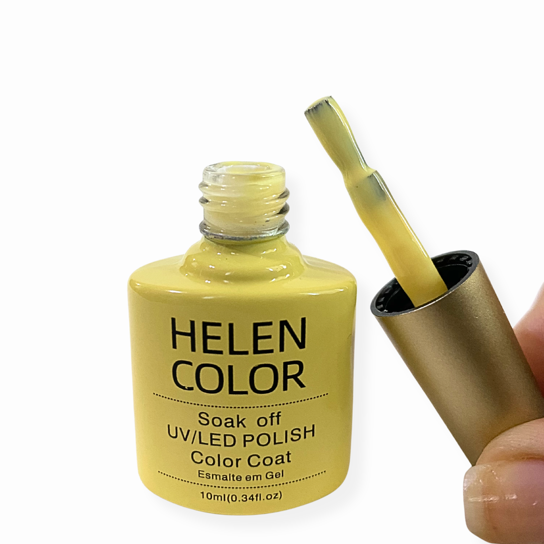 Esmalte em Gel Amarelo Manteiga Color Coat Helen Color 10ml - Imagem 3