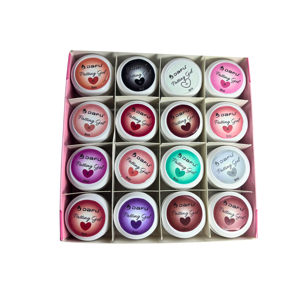 Dafu Patting Gel 16 Cores de 8ml Alta Pigmentação - Imagem 2